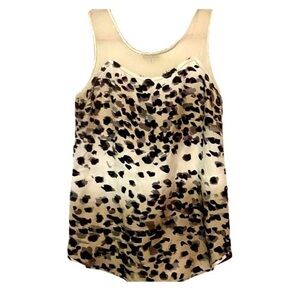 Chris Benz Beige Silk Sheer Top Sz 4